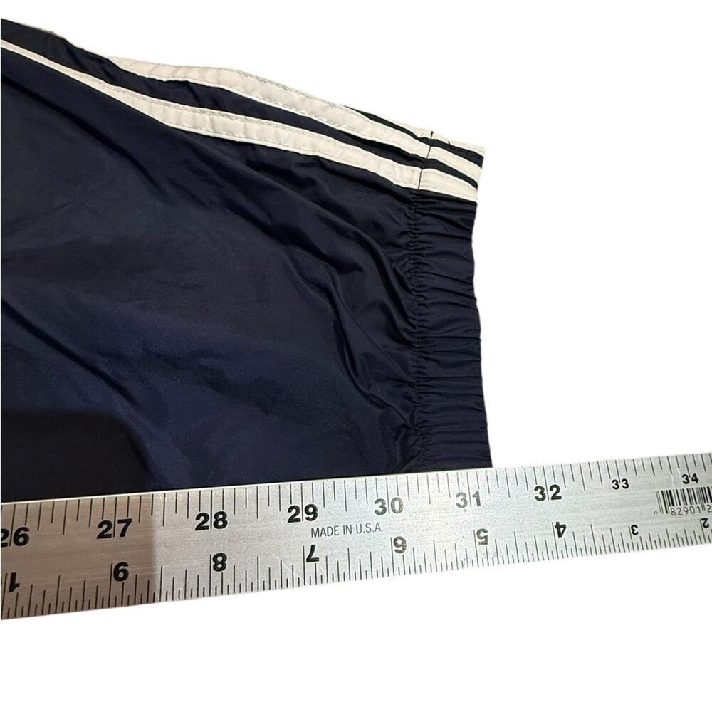 Adidas Dark Blue Jogger Track Pants Zip Ankle White Stripes in a Men’s Large - Picture 4 of 7